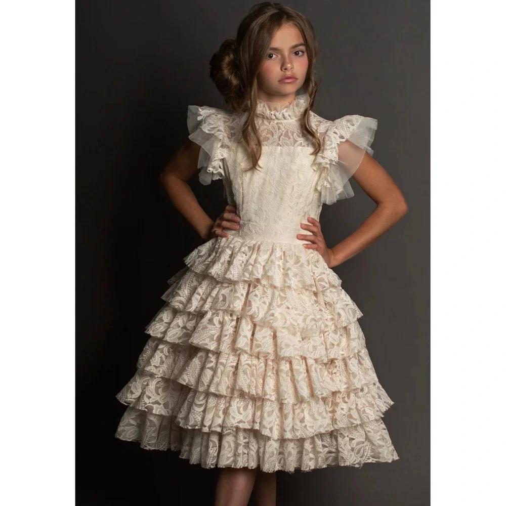 Joyfolie Anouk Petticoat Dress in Vintage Ivory Size 10